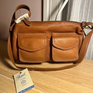 Fossil 75082 Cargo Top Zip Saddle Bag NWT